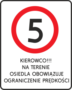 Znak drogowy zakaz B33 z tekstem 75x60cm blacha