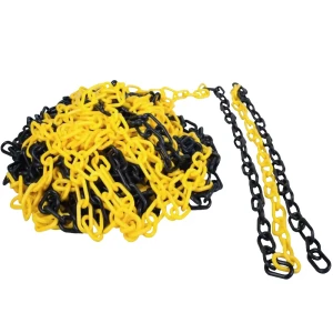 Łańcuch plastikowy żółto-czarny - opakowanie 25 metrów