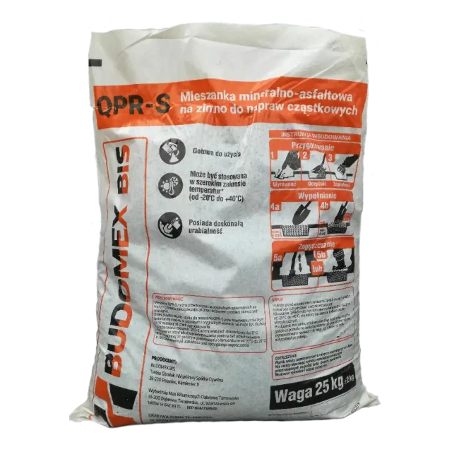 Mieszanka mineralno - asfaltowa masa na zimno 25 kg - sklep drogowy Widrog.webp