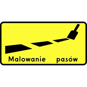 Tabliczka T-19 - malowanie znaków poziomych - folia I generacji - 1050x600 mm