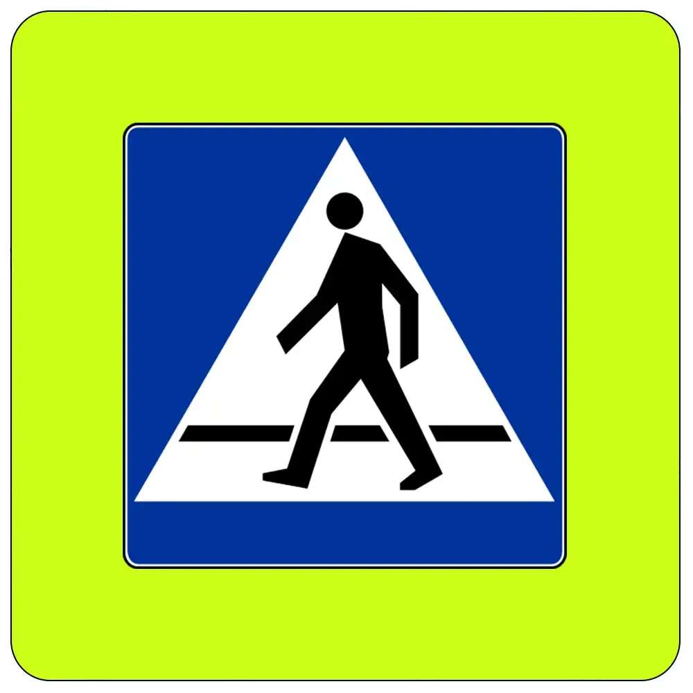 Tablica fluorescencyjna przejscie dla pieszych 900x900 - folia drugiej generacji.webp