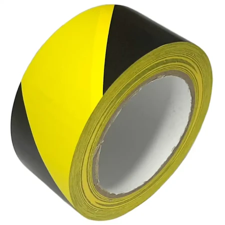Tasma do wyznaczania ciagow komunikacyjnych zolto-czarna szer. 10 cm.webp