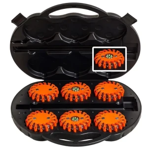 Flara elektroniczna Mega Błysk zestaw 6 lamp pomarańczowych - LED