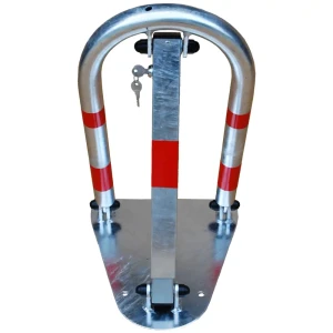 Blokada parkingowa typu U - ocynkowana zamykana na klucz