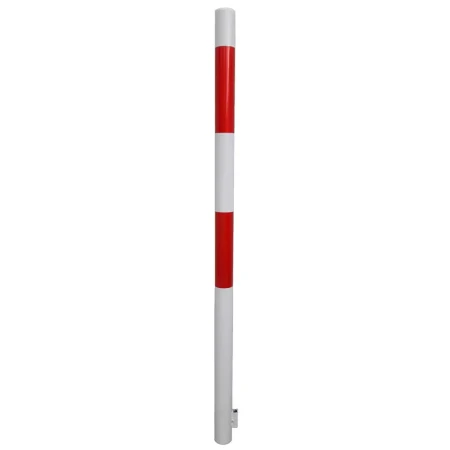 Slupek Metalowy Drogowy Chodnikowy Parkingowy U12b - biało-czerwony - wysokość 1500 mm - sklep drogowy Widrog.webp
