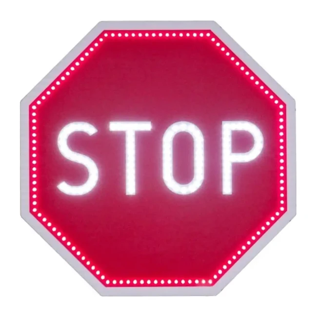 Znak aktywny B-20 - STOP - LED - sklep drogowy Widrog.webp