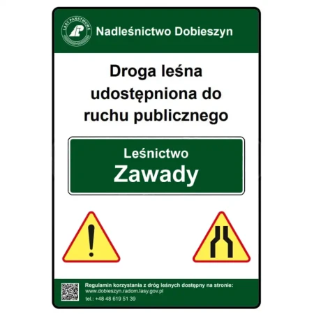 Tablica TL-2 - oznakowanie drog lesnych - folia odblaskowa pierwszej generacji - 900x1300 mm - sklep drogowy Widrog.webp