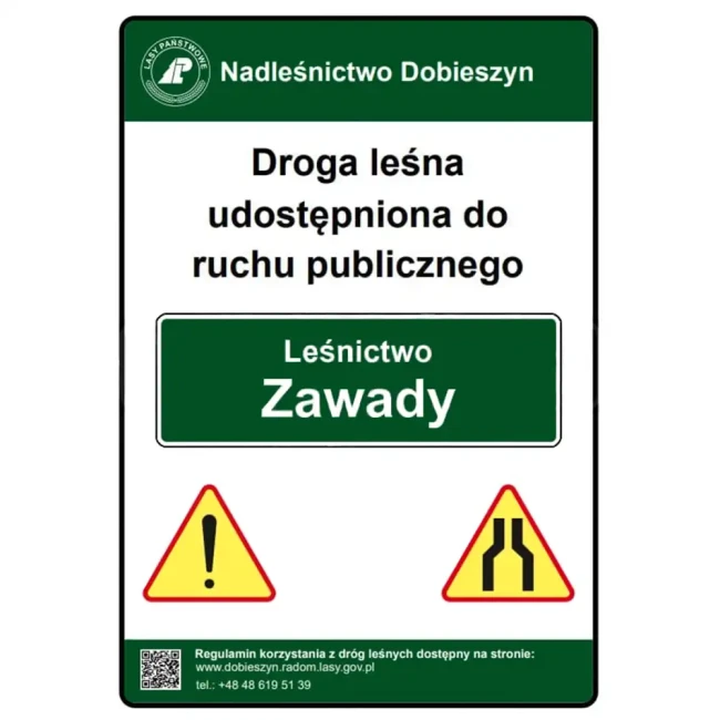 Tablica TL-2 - oznakowanie drog lesnych - folia odblaskowa pierwszej generacji - 900x1300 mm - sklep drogowy Widrog.webp