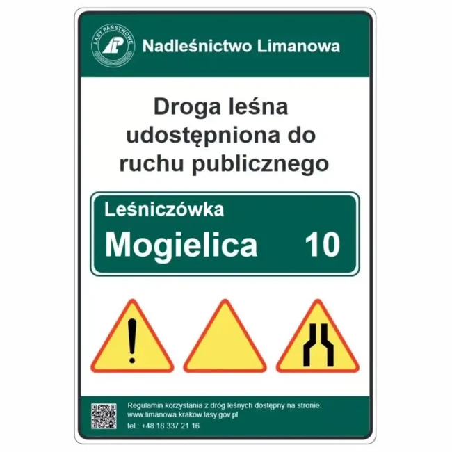 Tablica TL-2 - oznakowanie drog lesnych - folia II generacji.webp