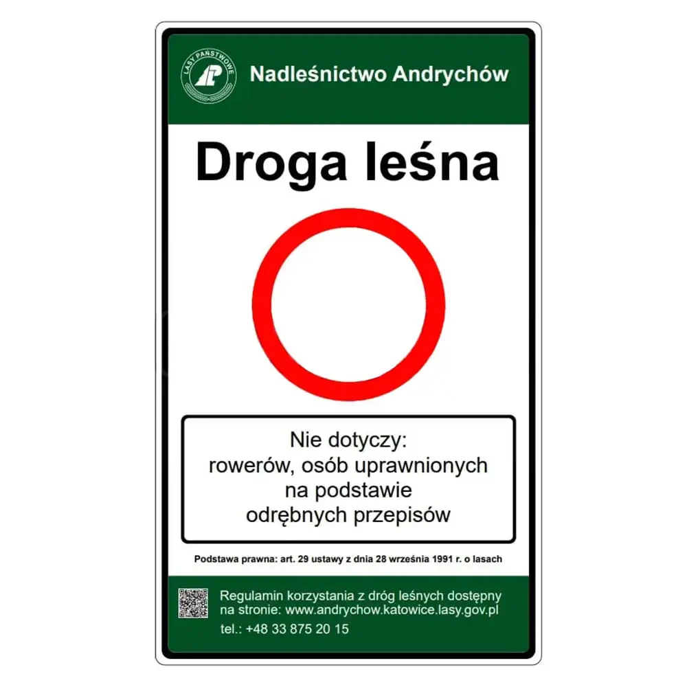 Tablica TL-1 - oznakowanie drog lesnych - folia II generacji 600 x 1000 mm.webp