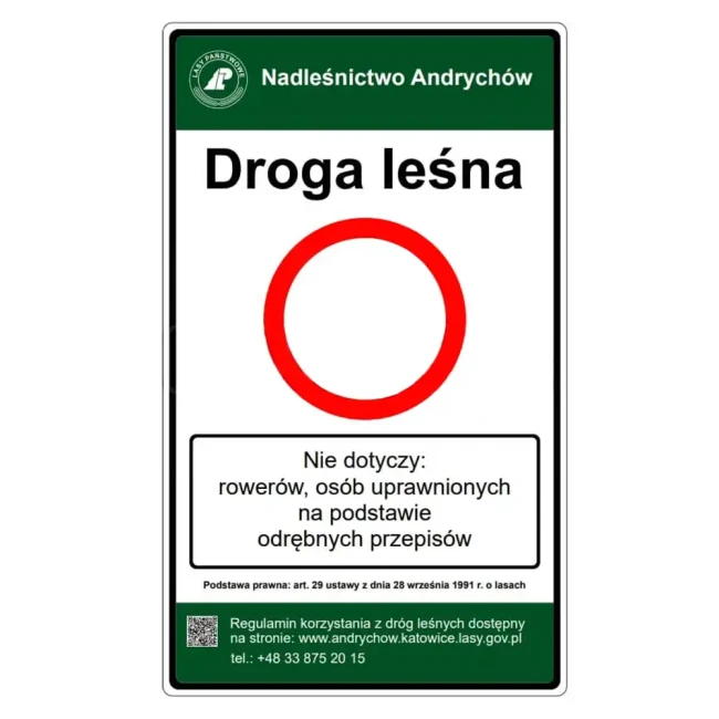 Tablica TL-1 - oznakowanie drog lesnych - folia II generacji 600 x 1000 mm.webp