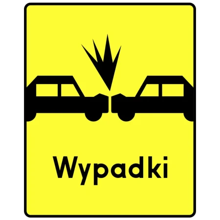 Tabliczka T-14B - zderzenia czolowe - folia odblaskowa I generacji - 600x750 mm - sklep drogowy Widrog.webp