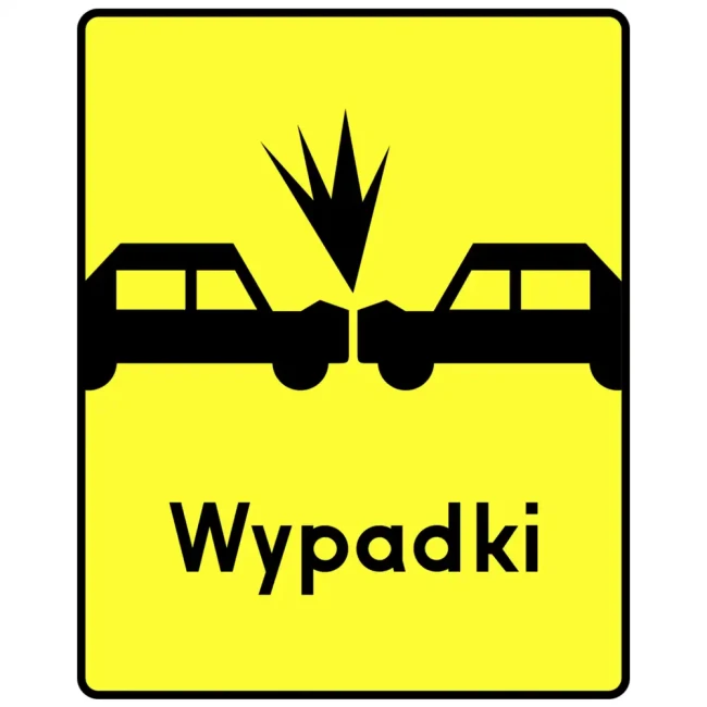 Tabliczka T-14B - zderzenia czolowe - folia odblaskowa I generacji - 600x750 mm - sklep drogowy Widrog.webp