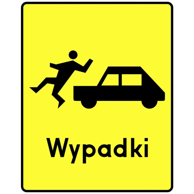Tabliczka T-14 - miejsce szczegolnie niebezpieczne - folia odblaskowa I generacji - 600x750 mm - sklep drogowy Widrog.webp