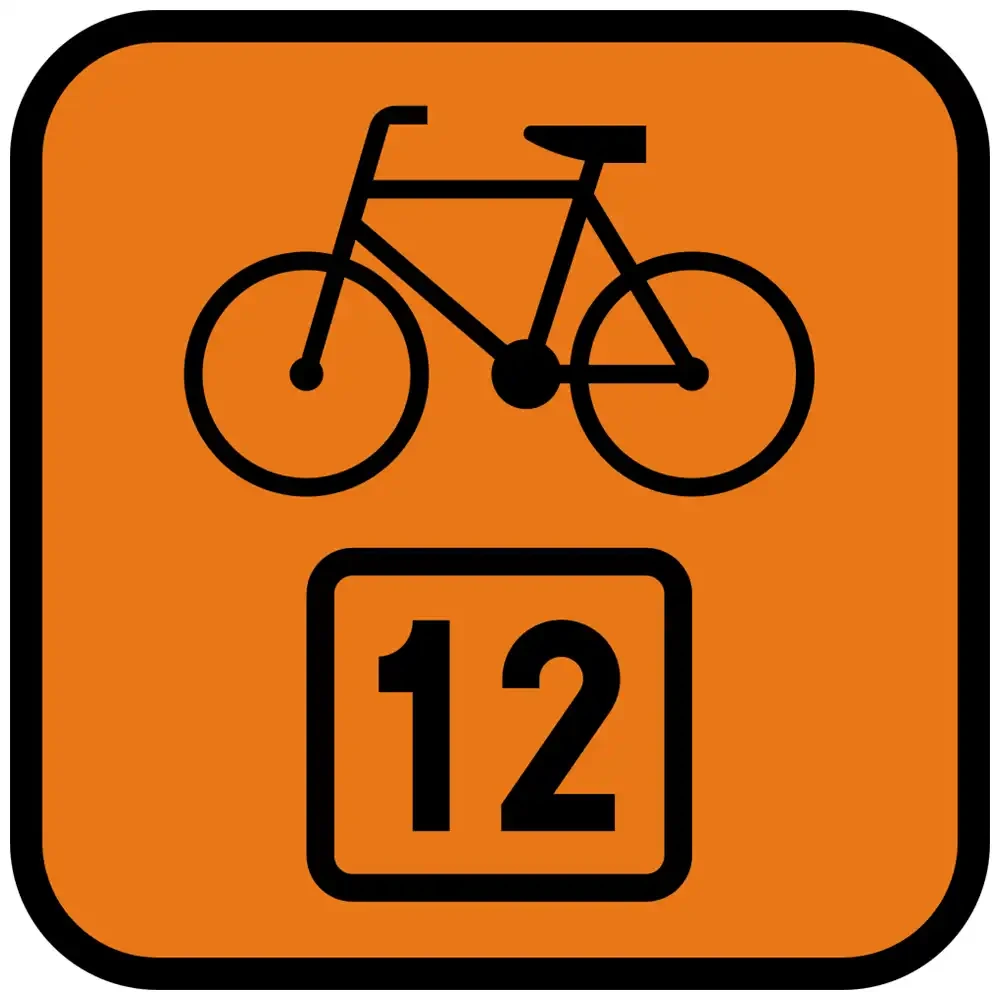 Znak R-4 - informacja o szlaku rowerowym - folia odblaskowa I generacji - sklep drogowy Widrog.webp