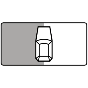 Tabliczka T-30H - postój na chodniku kołami równolegle do krawężnika - folia I generacji - 600x300 mm