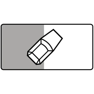 Tabliczka T-30E - postój na chodniku, kołami skośnie do krawężnika - folia I generacji - 600x300 mm