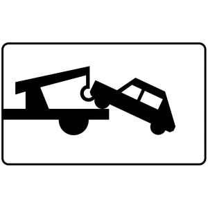 Tabliczka T-24 - pozostawiony pojazd zostanie usunięty na koszt właściciela - folia I generacji