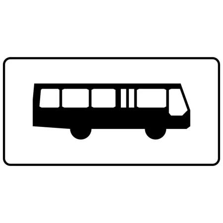 Tabliczka T-23F - wskazuje ze znak dotyczy autobusow - folia odblaskowa I generacji - sklep drogowy Widrog.webp