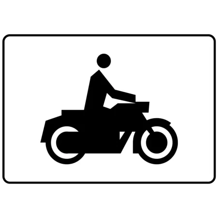 Tabliczka T-23A - motocykle - folia odblaskowa I generacji - 480x330 mm - sklep drogowy Widrog.webp