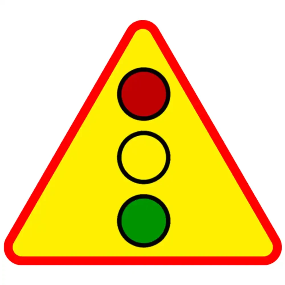 Znak drogowy A-29 - sygnały świetlne - folia odblaskowa I generacji - 750 mm - sklep drogowy Widrog.webp