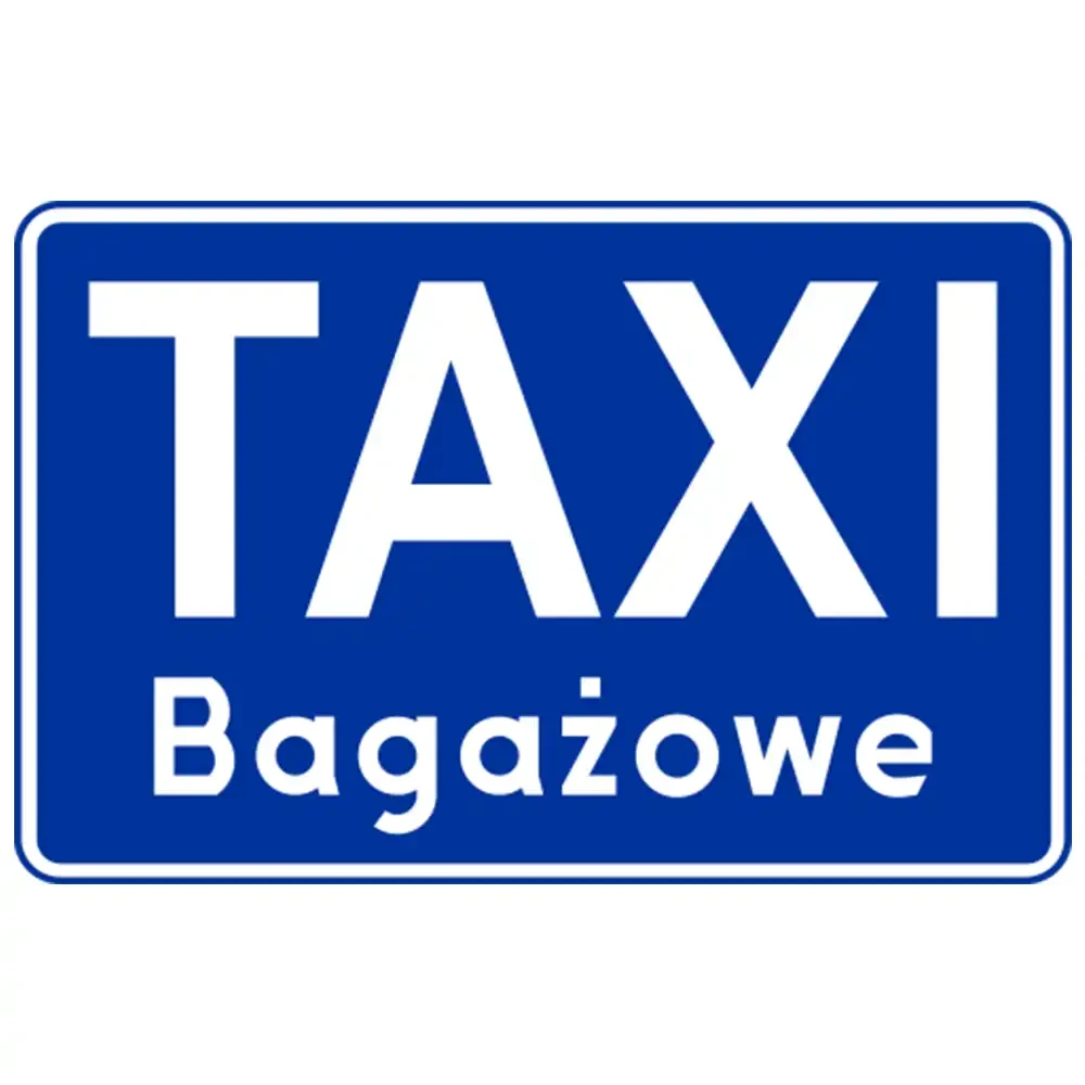 Znak drogowy D-19A - postój taksówek bagażowych - folia odblaskowa I generacji - 600 x 300 mm - sklep drogowy Widrog.webp