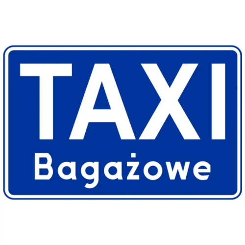 Znak drogowy D-19A - postój taksówek bagażowych - folia odblaskowa I generacji - 600 x 300 mm - sklep drogowy Widrog.webp