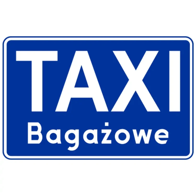 Znak drogowy D-19A - postój taksówek bagażowych - folia odblaskowa I generacji - 600 x 300 mm - sklep drogowy Widrog.webp