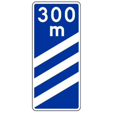 Znak drogowy F-14A - zjazd z autostrady za 300 metrow - folia odblaskowa pierwszej generacji - sklep drogowy Widrog.webp