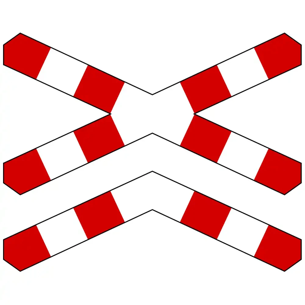 Znak G-4 - krzyz sw. Andrzeja - folia I generacji.webp