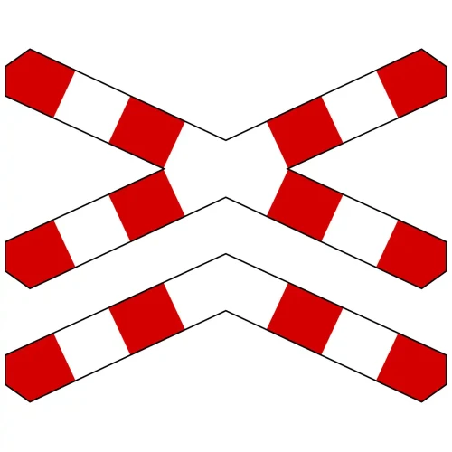 Znak G-4 - krzyż św. Andrzeja - folia I generacji