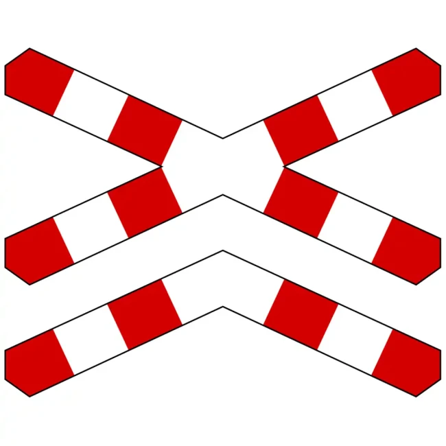Znak G-4 - krzyz sw. Andrzeja - folia I generacji.webp