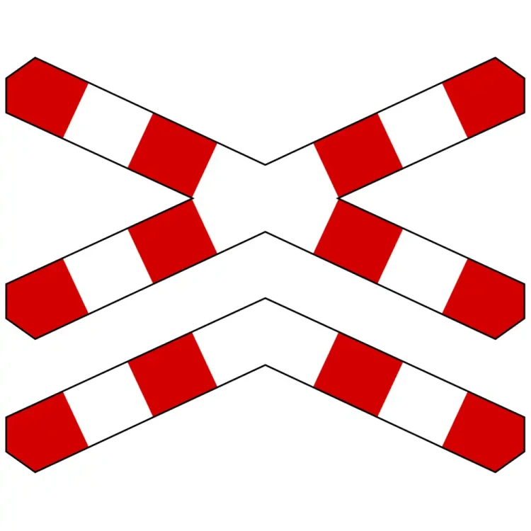 Znak G-4 - krzyz sw. Andrzeja - folia I generacji.webp