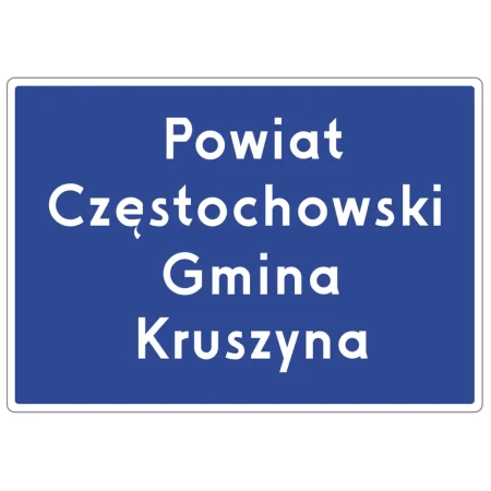 Znak drogowy F-3A - granica obszaru organizacyjnego - folia odblaskowa pierwszej generacji - sklep drogowy Widrog.webp