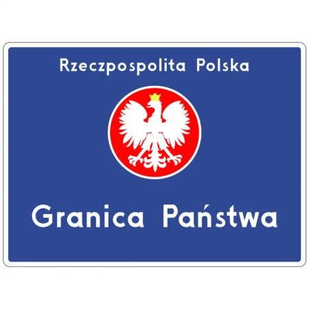 znak drogowy F-2A - granica panstwa - folia odblaskowa I generacji - sklep drogowy Widrog.webp
