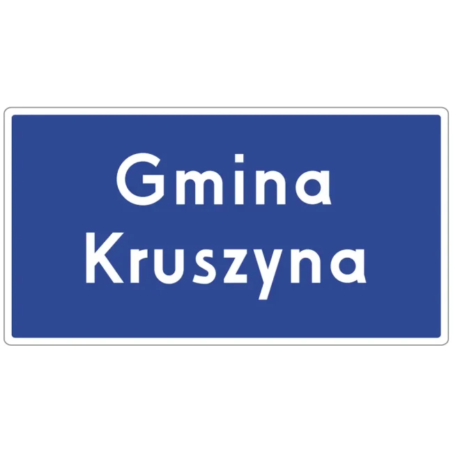 Znak drogowy F-3B - granica obszaru administracyjnego - folia odblaskowa pierwszej generacji - sklep drogowy Widrog.webp