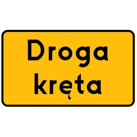 Tabliczka T-5 - wskazuje poczatek drogi kretej - folia odblaskowa I generacji - 900x500 mm - sklep drogowy Widrog.webp