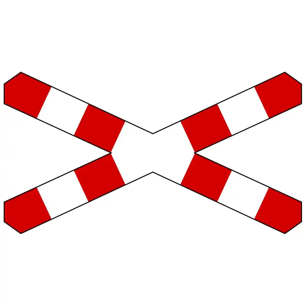 Znak G-3 - krzyz sw. Andrzeja - folia I generacji.webp