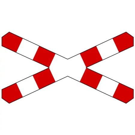 Znak G-3 - krzyz sw. Andrzeja - folia I generacji.webp