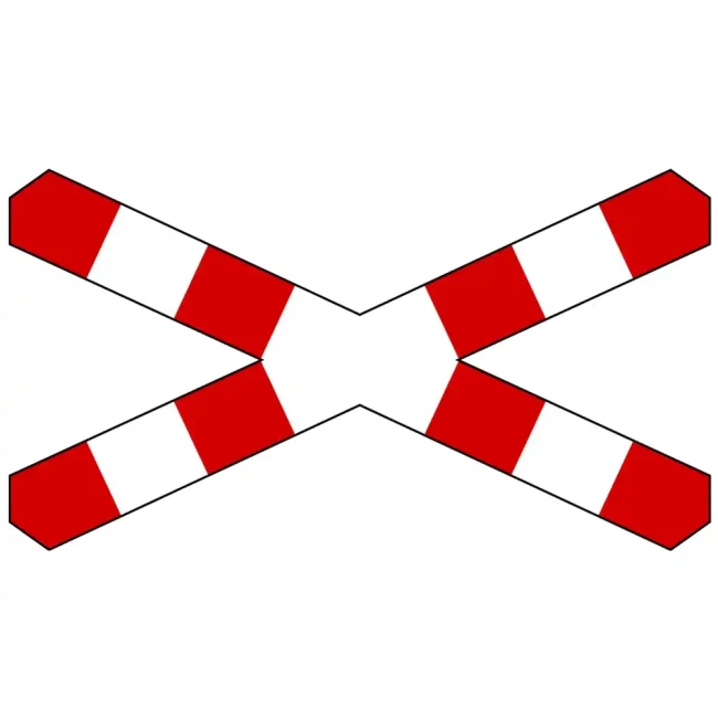 Znak G-3 - krzyz sw. Andrzeja - folia I generacji.webp
