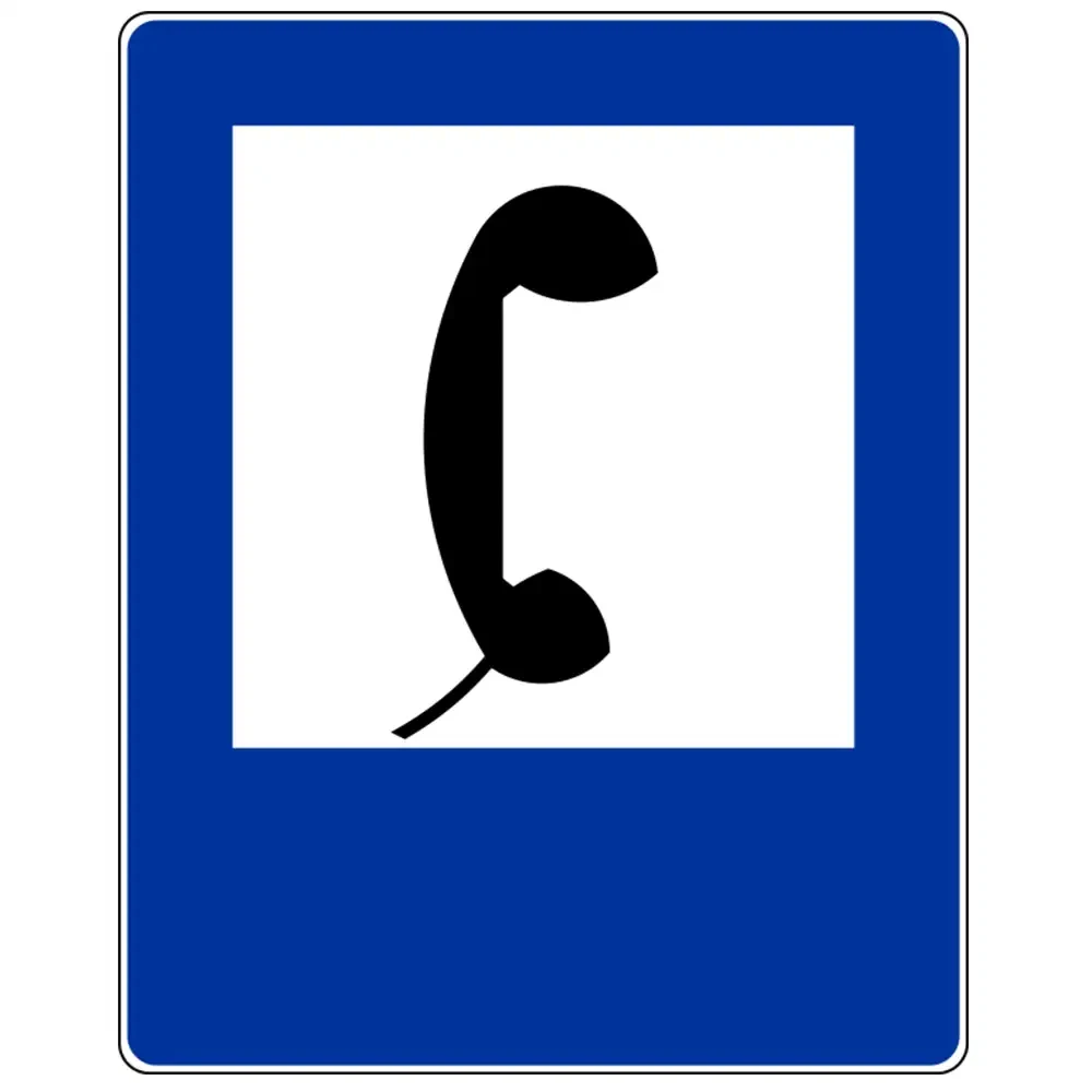 Znak drogowy D-24 - telefon - folia odblaskowa I generacji - 400 x 500 mm - sklep drogowy Widrog.webp