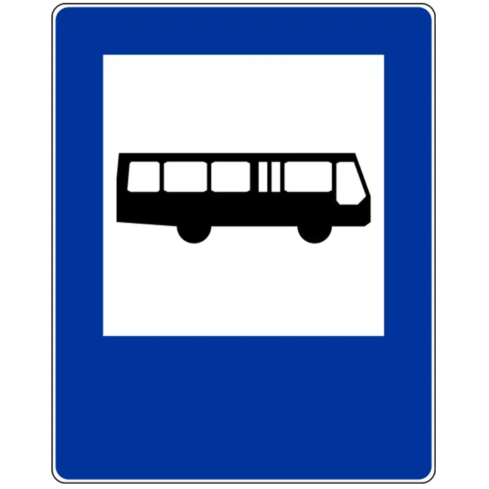 Znak drogowy D-15 - przystanek autobusowy - folia odblaskowa I generacji - 400 x 500 mm - sklep drogowy Widrog.webp