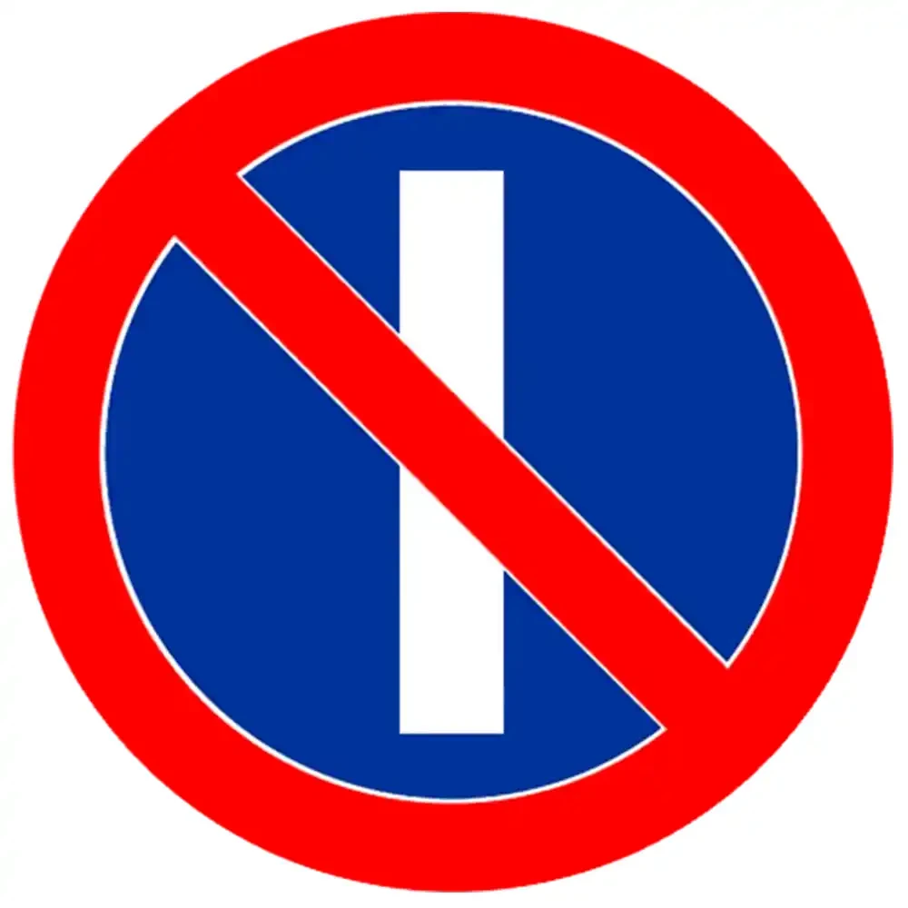 Znak drogowy B-37 - zakaz postoju w dni nieparzyste - folia odblaskowa I generacji - 600 mm - sklep drogowy Widrog.webp