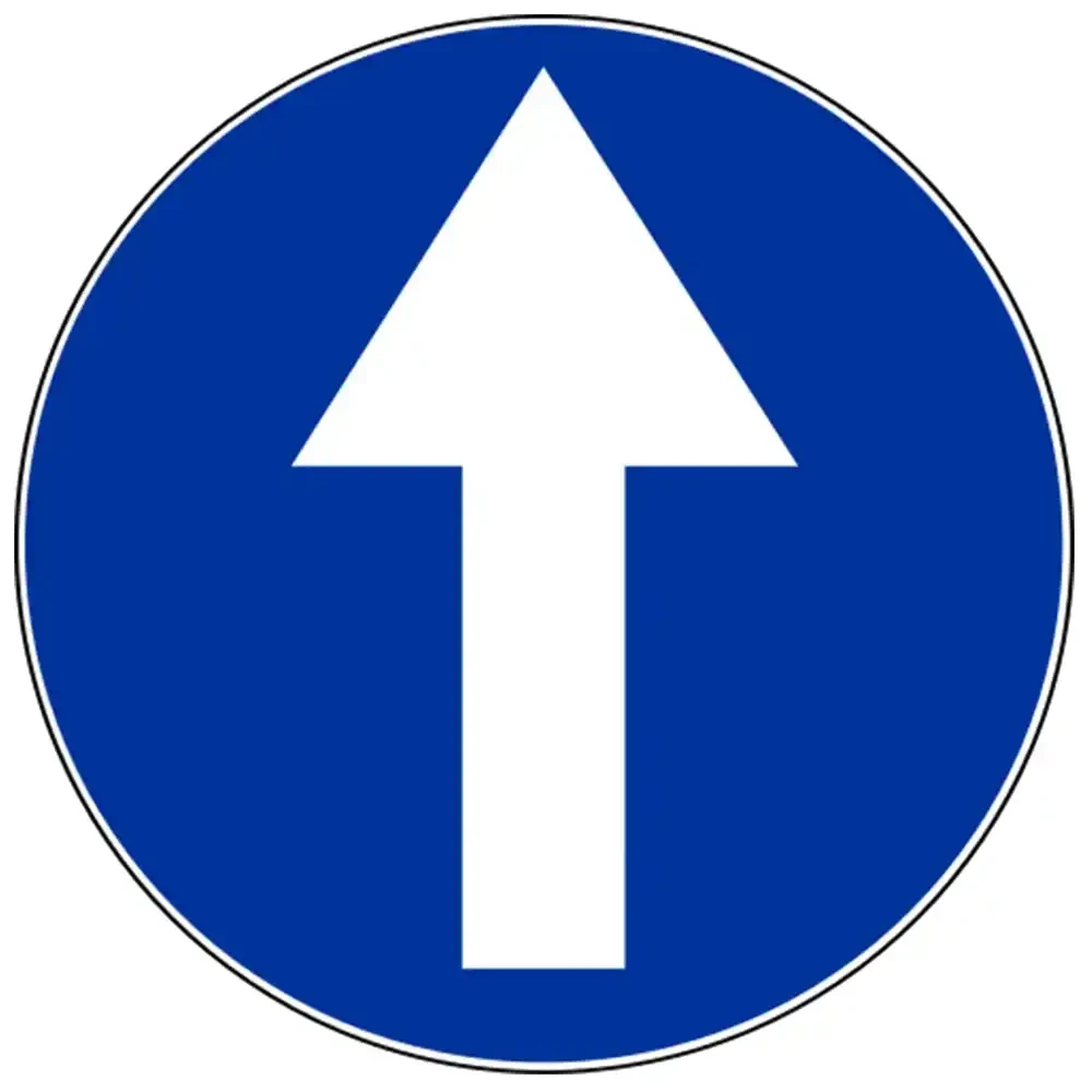 Znak drogowy C-5 - nakaz jazdy prosto - folia odblaskowa I generacji - 600 mm - sklep drogowy Widrog.webp