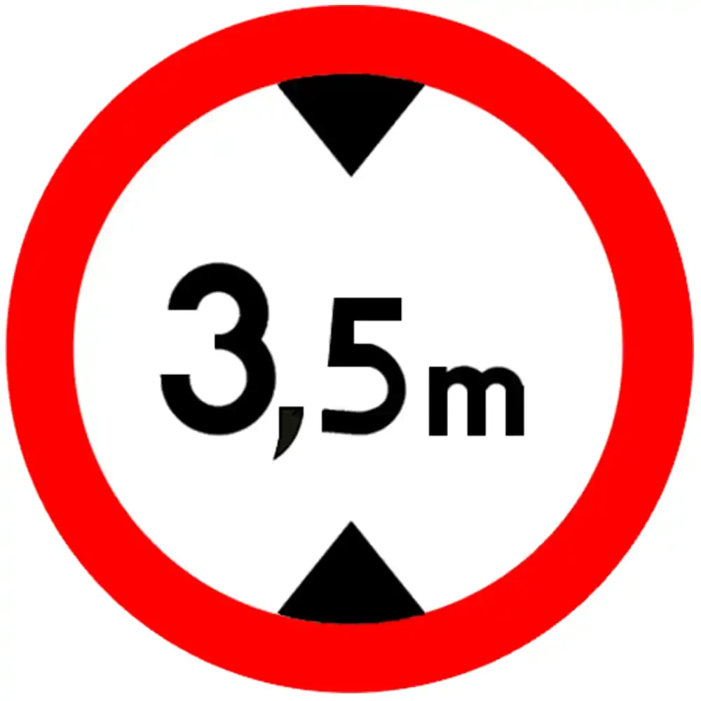 Znak drogowy B-16 - zakaz wjazdu pojazdow o wysokosci ponad... - folia odblaskowa I generacji - 600 mm - sklep drogowy Widrog.webp