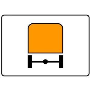 Tabliczka T-23H - dotyczy pojazdów z materiałami niebezpiecznymi - folia I generacji
