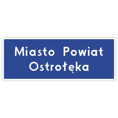Znak drogowy F-3C - granica obszaru administracyjnego - folia odblaskowa pierwszej generacji - sklep drogowy Widrog.webp