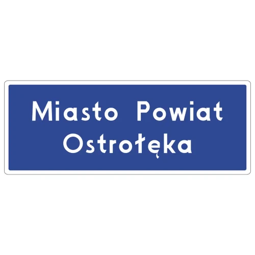 Znak drogowy F-3C - granica obszaru administracyjnego - folia I generacji