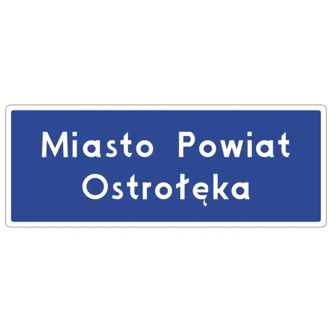 Znak drogowy F-3C - granica obszaru administracyjnego - folia odblaskowa pierwszej generacji - sklep drogowy Widrog.webp