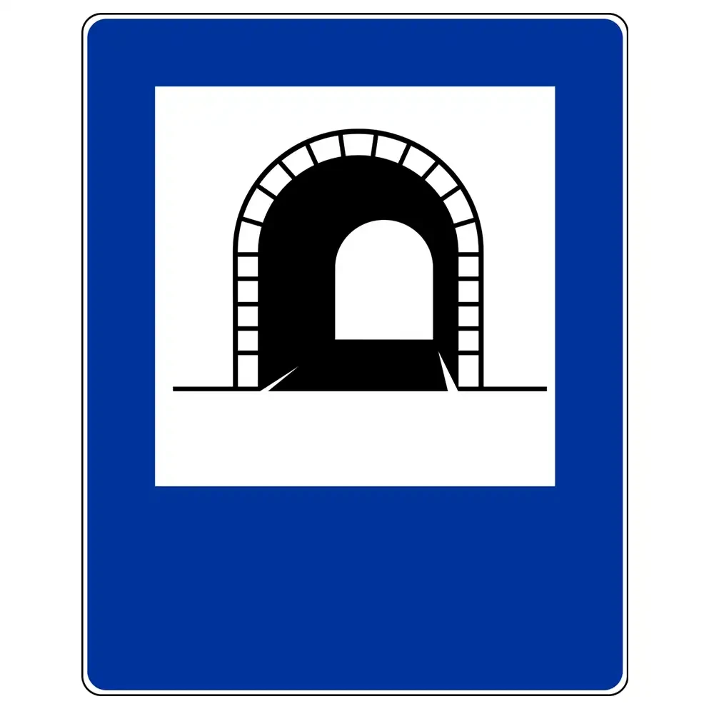 Znak drogowy D-37 - tunel - folia II generacji - 600x750 mm - sklep drogowy Widrog.webp